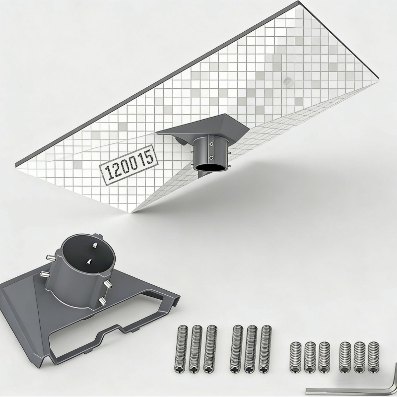 Outdoor Furniture Metal - ชุดฐานติดตั้งรุ่นที่สามสำหรับงานหนัก ทำจากอะลูมิเนียม สำหรับติดตั้งบนหลังคาและผนังโลหะ
