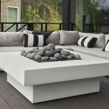Outdoor Furniture Fire Pit Set - ชุดโซฟากลางแจ้งพร้อมโต๊ะเตาไฟ เฟอร์นิเจอร์กลางแจ้งแบบกำหนดเอง เตาไฟสำหรับลานบ้าน/สระว่ายน้ำ ชาม/เตาไฟ
