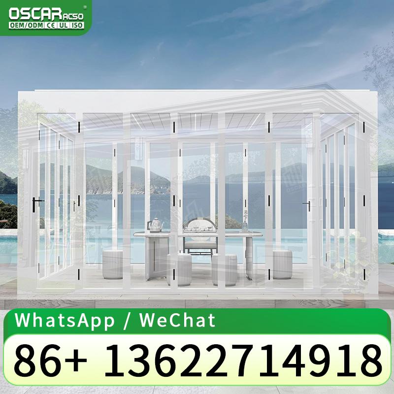 Outdoor Furniture Gazebo - หลังคาเพอร์โกลาระแนงแบบคงที่ ระดับหรูหรา ระบบไบโอคลามาติก ทำจากอะลูมิเนียม สำหรับกลางแจ้ง เฟอร์นิเจอร์บ้านสั่งทำพิเศษ