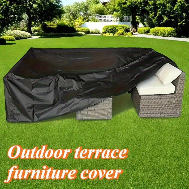 Outdoor Furniture Table - ผ้าคลุมเฟอร์นิเจอร์กลางแจ้งคุณภาพสูง กันน้ำ ทนทานต่อรังสียูวี ผ้าคลุมป้องกันโต๊ะและเก้าอี้ในสวน กันลม โต๊ะกลางแจ้งสำหรับทุกสภาพอากาศ