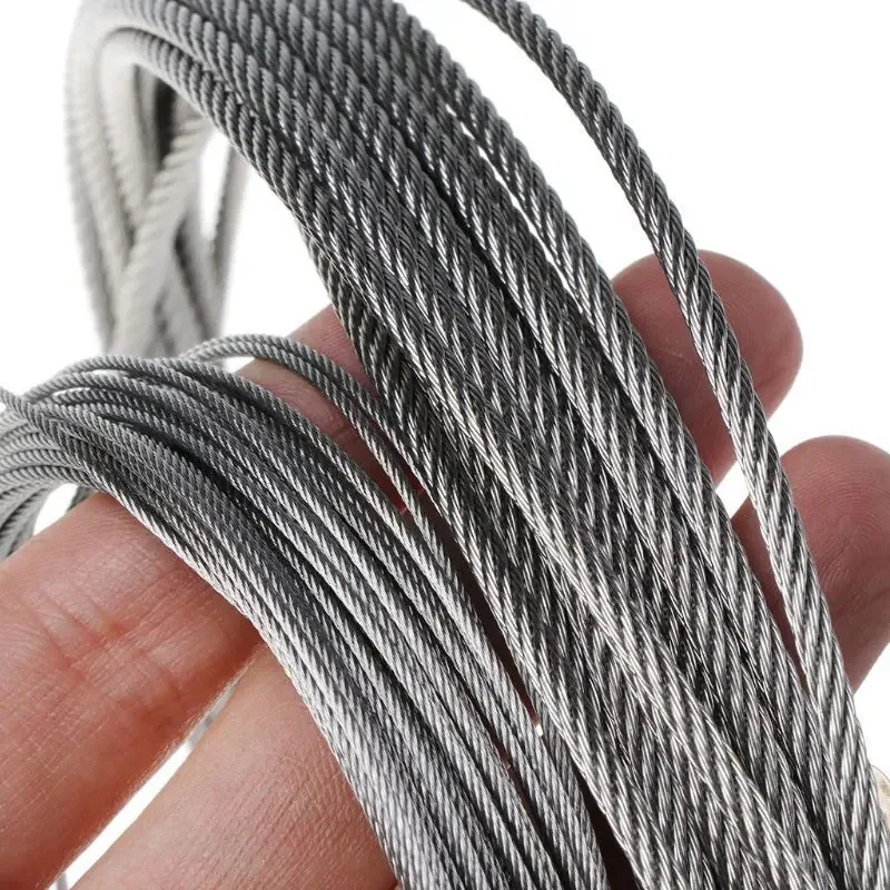 Outdoor Furniture Rope - 1 ม้วน 5/10M สายสลิงสแตนเลสแบบนุ่ม สายยกของ สายรัดเสื้อผ้า