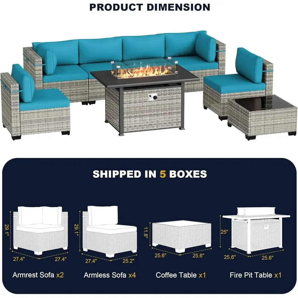 ชุดเฟอร์นิเจอร์สำหรับพื้นที่กล - Outdoor Furniture Fire Pit Set บทวิจารณ์และราคา