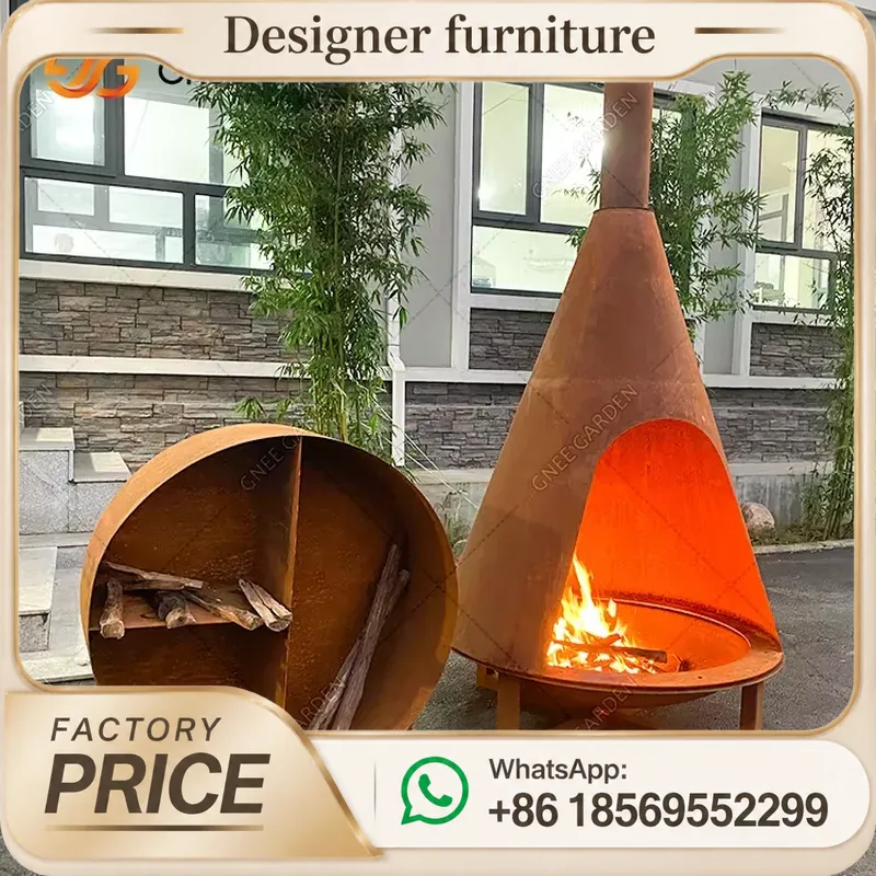 เตาเผาเม็ดไม้แบบพกพาพร้อมปล่อง - Outdoor Furniture Metal บทวิจารณ์และราคา