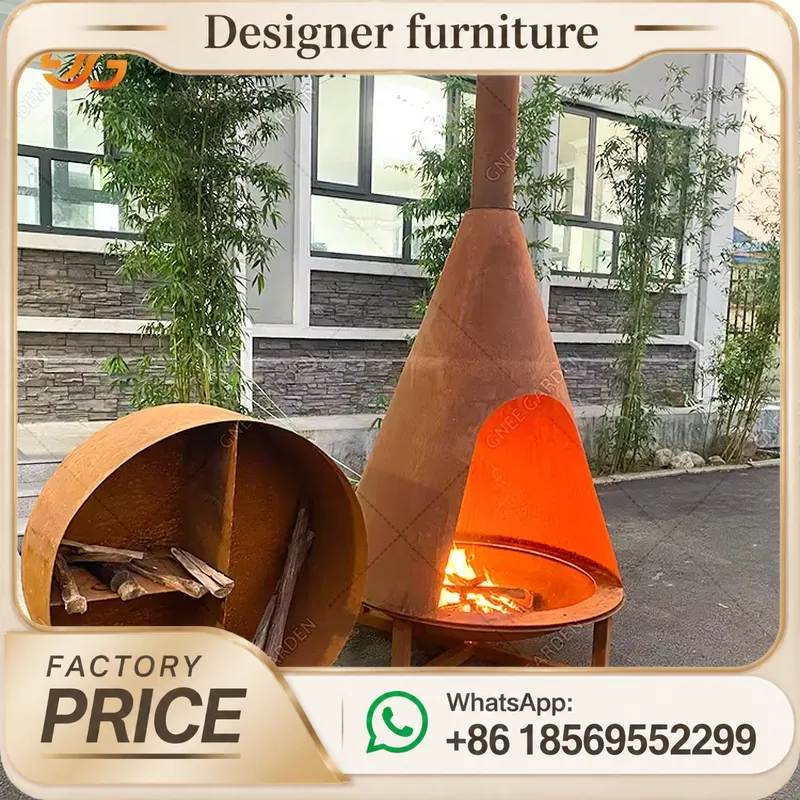 เตาเผาเม็ดไม้แบบพกพาพร้อมปล่อง - Outdoor Furniture Metal บทวิจารณ์และราคา