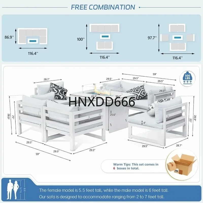 ชุดเฟอร์นิเจอร์อลูมิเนียมสำหรั - Outdoor Furniture Fire Pit Set บทวิจารณ์และราคา