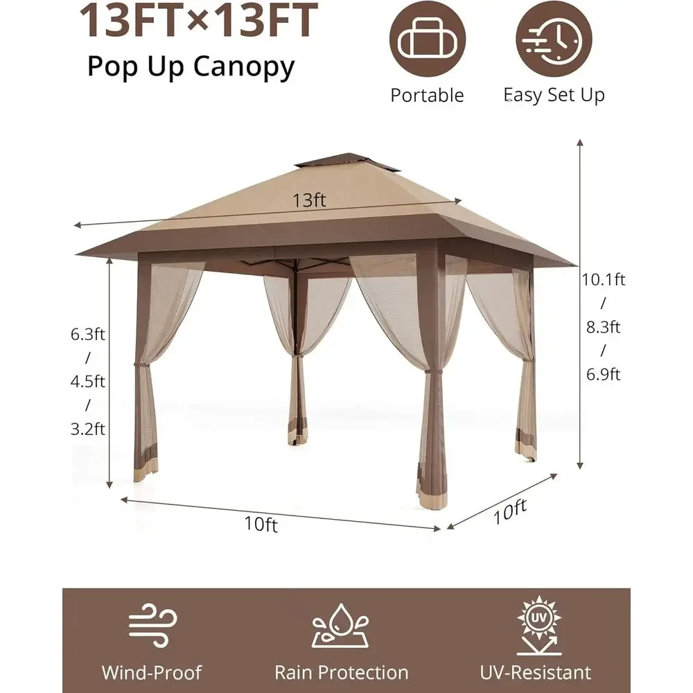 ศาลาพักผ่อนกลางแจ้งขนาด 13x13  - Outdoor Furniture Gazebo บทวิจารณ์และราคา