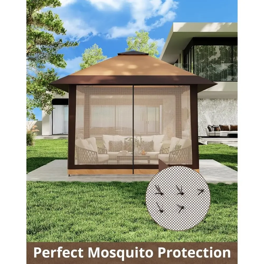 ศาลาพักผ่อนกลางแจ้งขนาด 13x13  - Outdoor Furniture Gazebo บทวิจารณ์และราคา