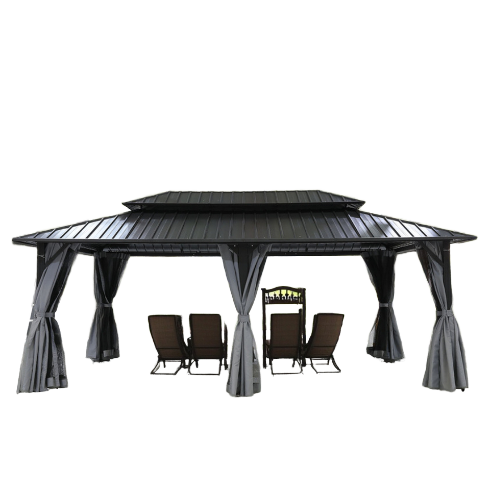 หลังคาโครงอะลูมิเนียมกลางแจ้งแ - Outdoor Furniture Gazebo บทวิจารณ์และราคา