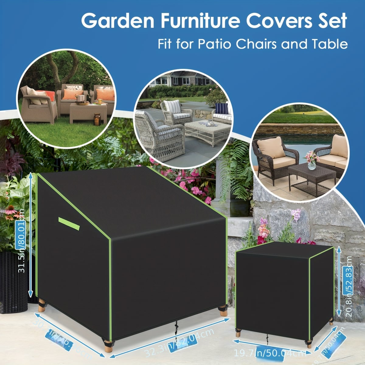 ชุดผ้าคลุมเก้าอี้สนาม 3 ชิ้น ก - Outdoor Furniture Table บทวิจารณ์และราคา