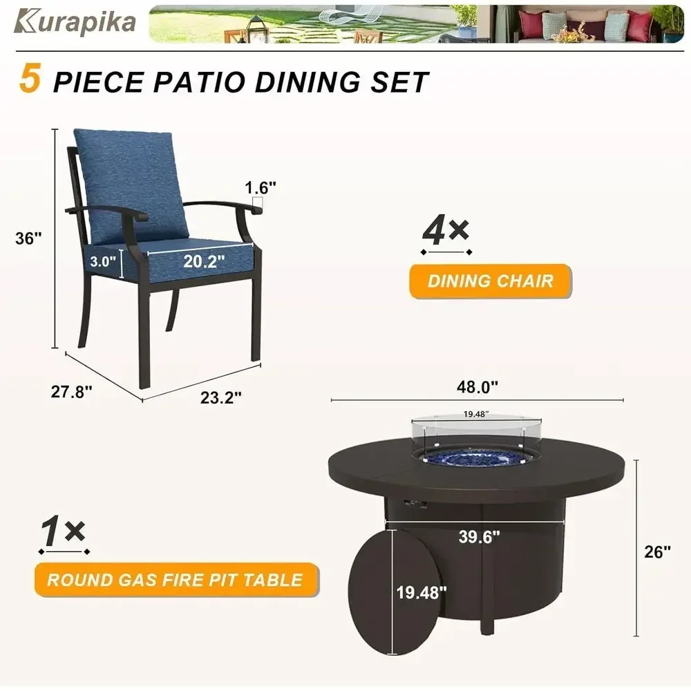 ชุดเฟอร์นิเจอร์กลางแจ้ง 5 ชิ้น - Outdoor Furniture Fire Pit Set บทวิจารณ์และราคา