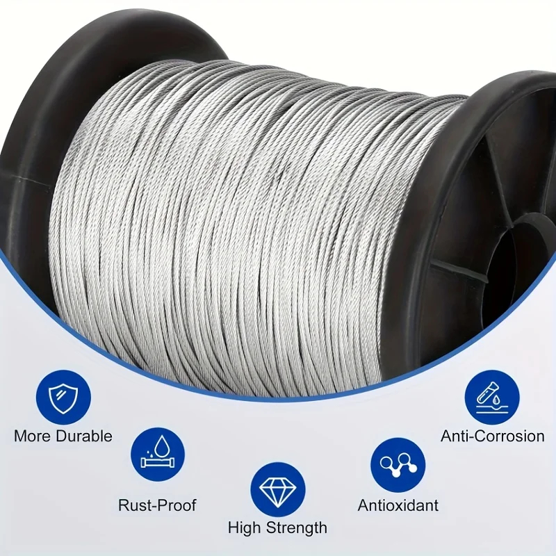 เชือกลวดสแตนเลสยาว 50 ม./196 ฟ - Outdoor Furniture Rope บทวิจารณ์และราคา