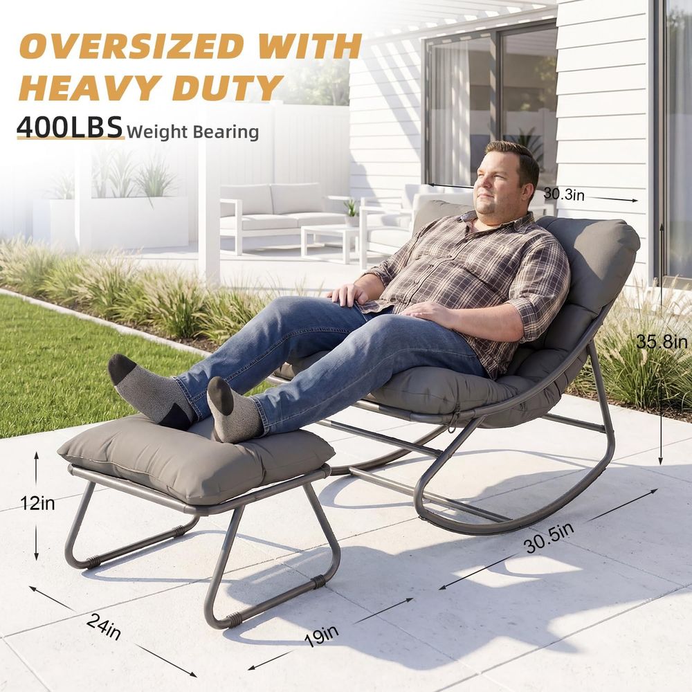 เก้าอี้โยกปาปาซานขนาดใหญ่พร้อม - Outdoor Furniture Without Cushions บทวิจารณ์และราคา