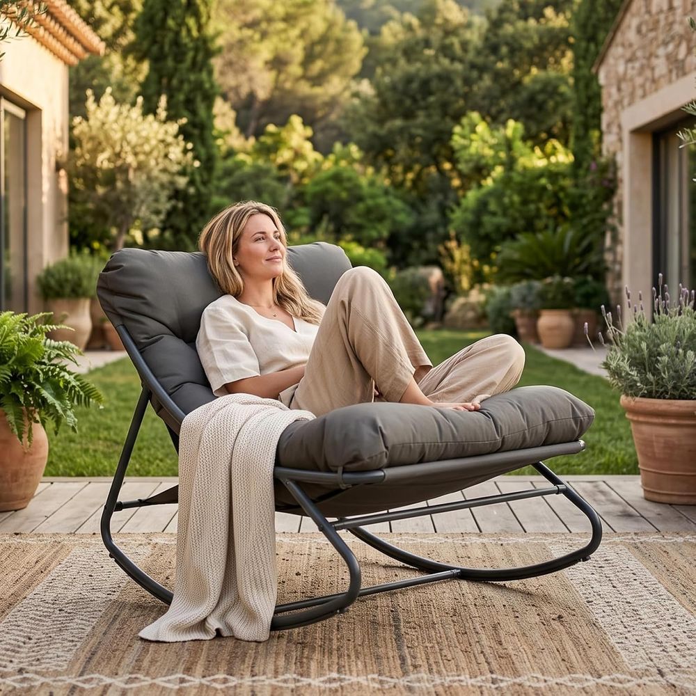 เก้าอี้โยกปาปาซานขนาดใหญ่พร้อม - Outdoor Furniture Without Cushions บทวิจารณ์และราคา