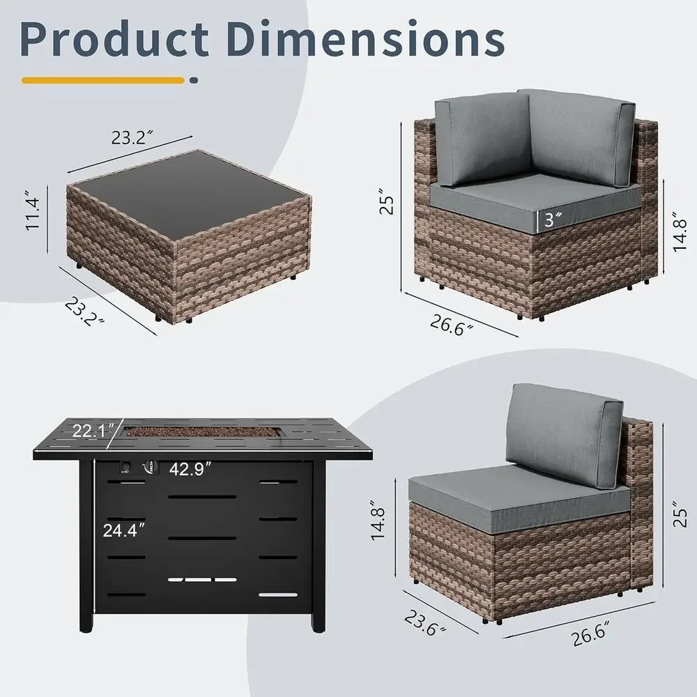 ชุดเฟอร์นิเจอร์สำหรับพื้นที่กล - Outdoor Furniture Fire Pit Set บทวิจารณ์และราคา