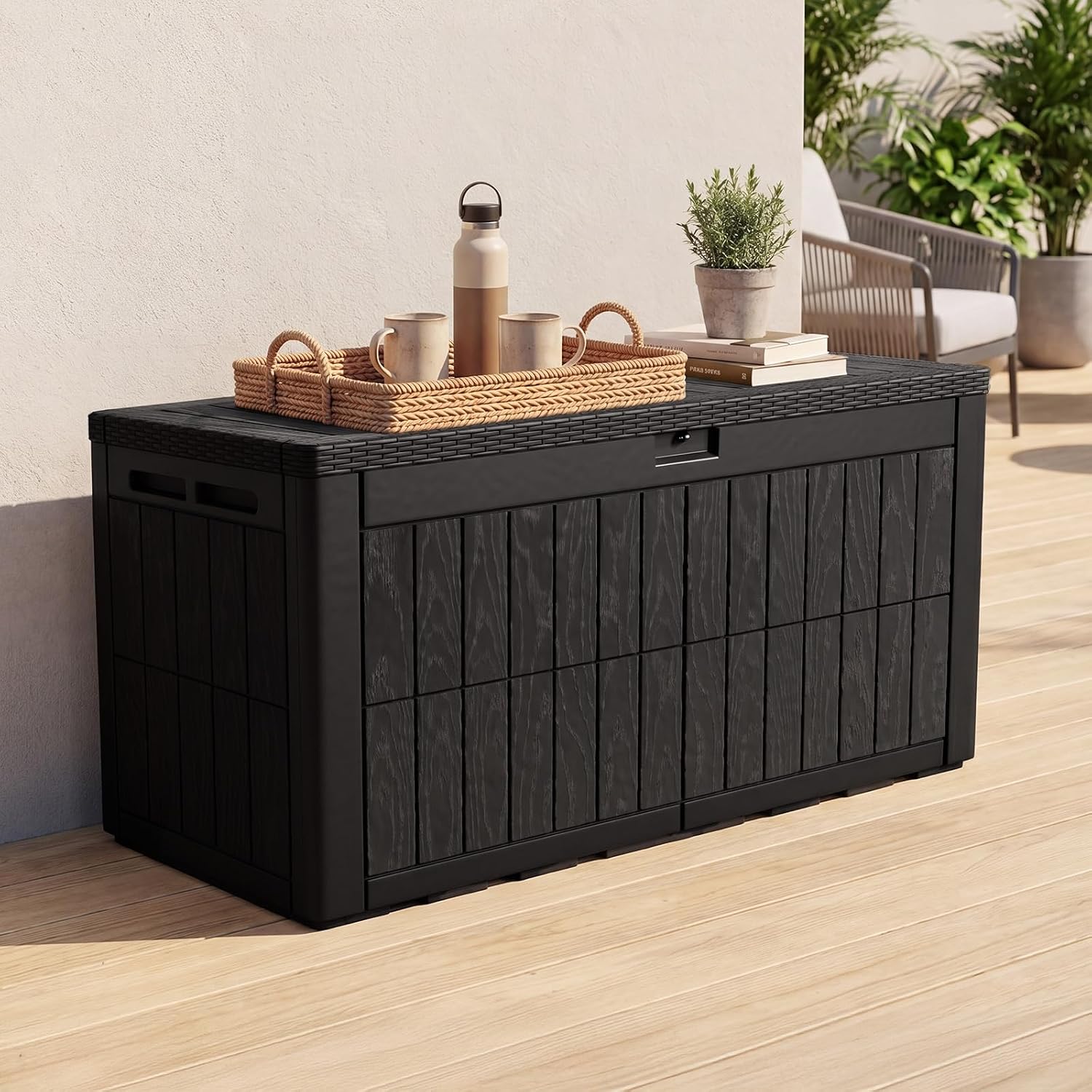 กล่องเก็บของกลางแจ้งขนาดใหญ่ 1 - Outdoor Furniture Weatherproof บทวิจารณ์และราคา
