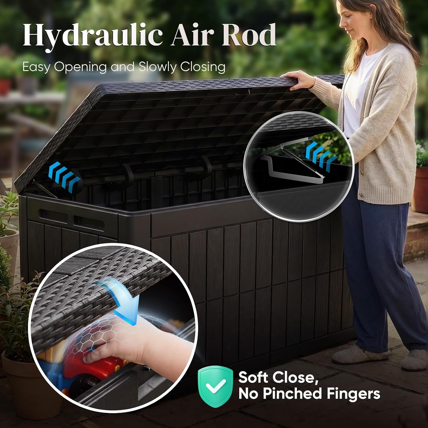 กล่องเก็บของกลางแจ้งขนาดใหญ่ 1 - Outdoor Furniture Weatherproof บทวิจารณ์และราคา