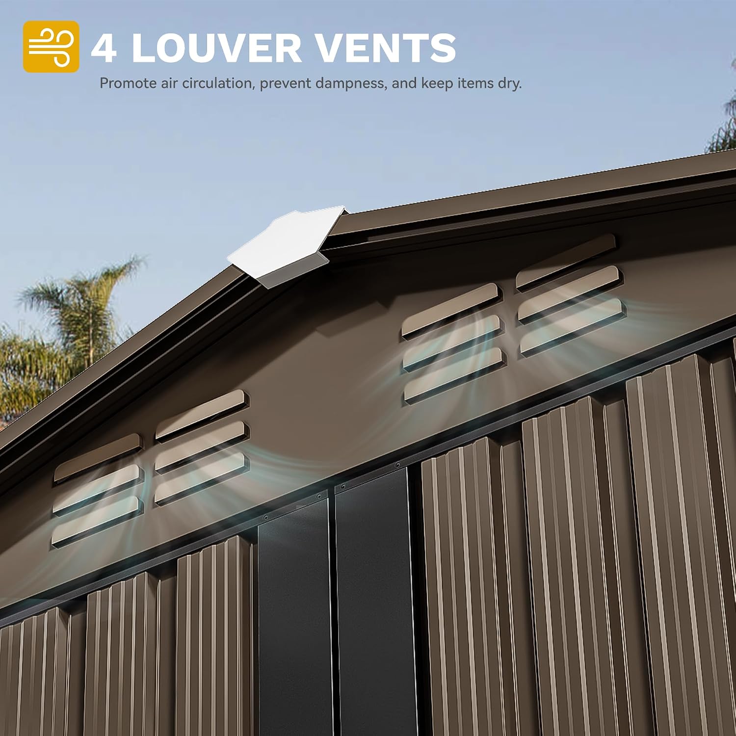 โรงเก็บของกลางแจ้งโลหะขนาด 6x4 - Outdoor Furniture Metal บทวิจารณ์และราคา