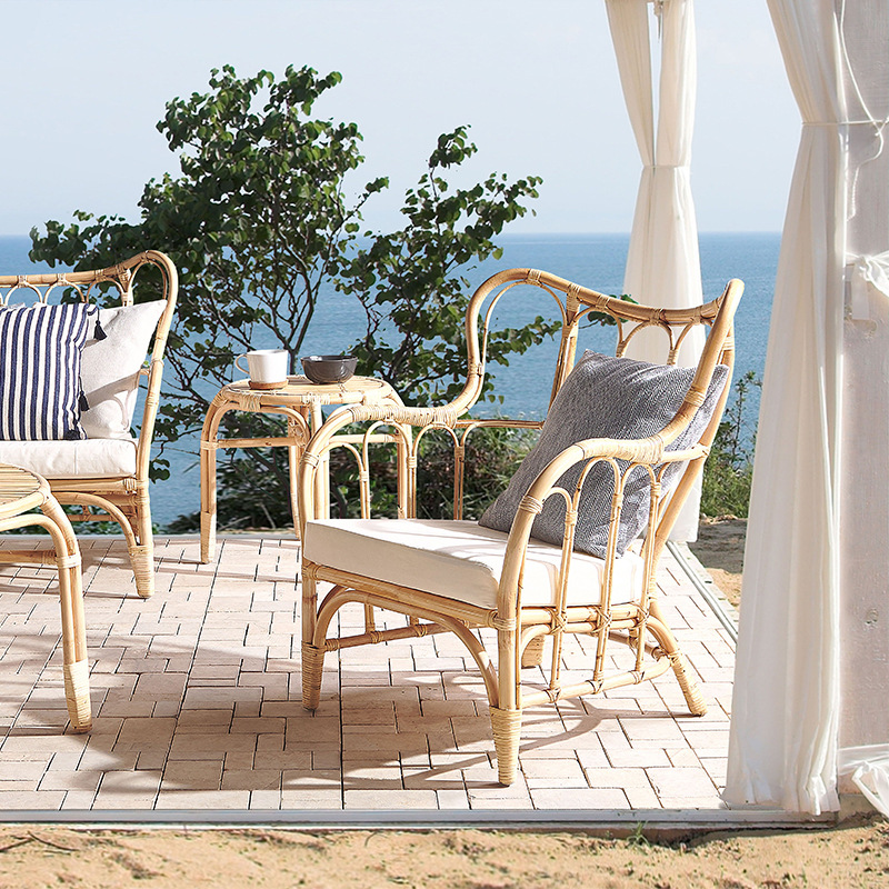 โซฟาหวายธรรมชาติ เก้าอี้หวายคู - Outdoor Furniture Indonesia บทวิจารณ์และราคา