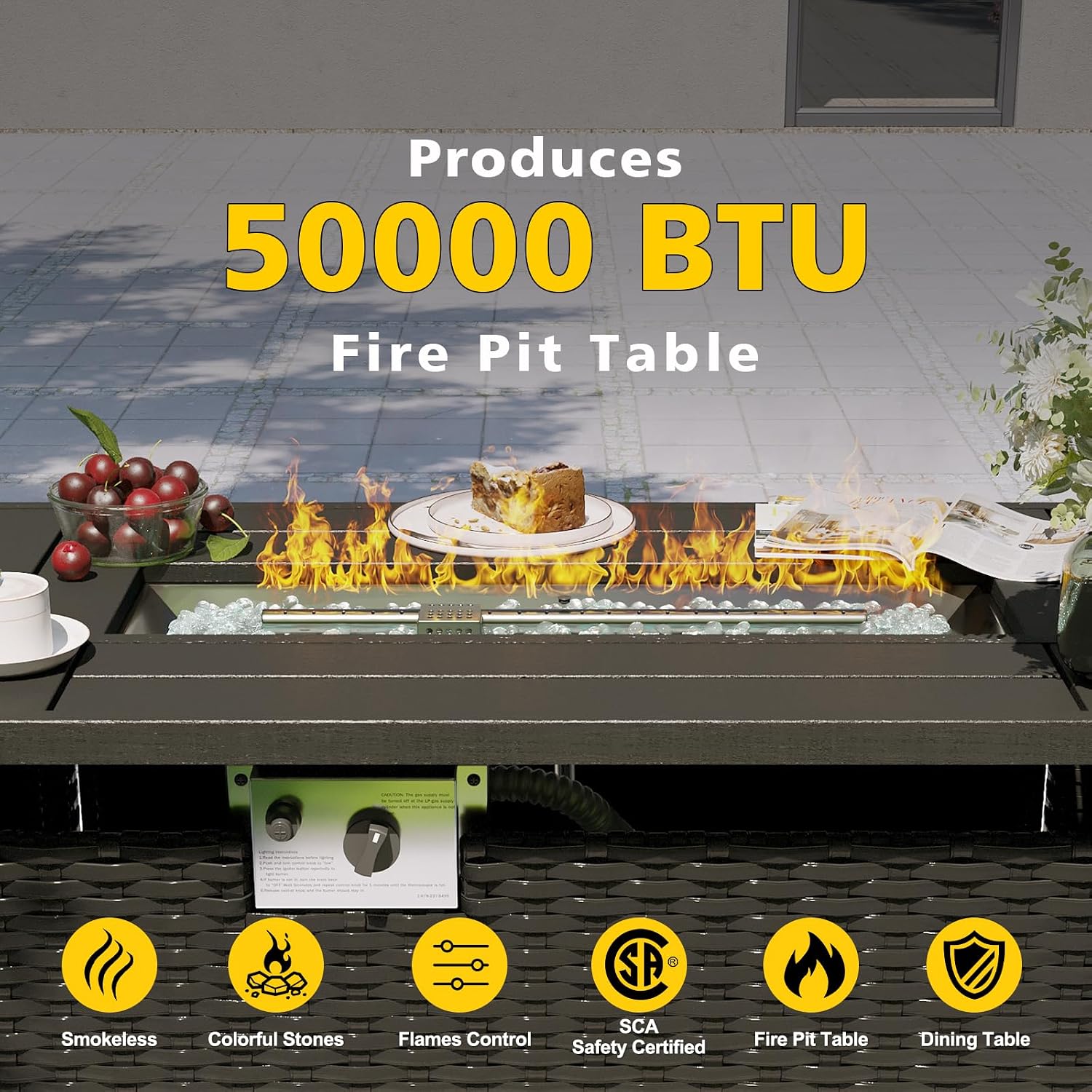 ชุดเฟอร์นิเจอร์สำหรับพื้นที่กล - Outdoor Furniture Fire Pit Set บทวิจารณ์และราคา
