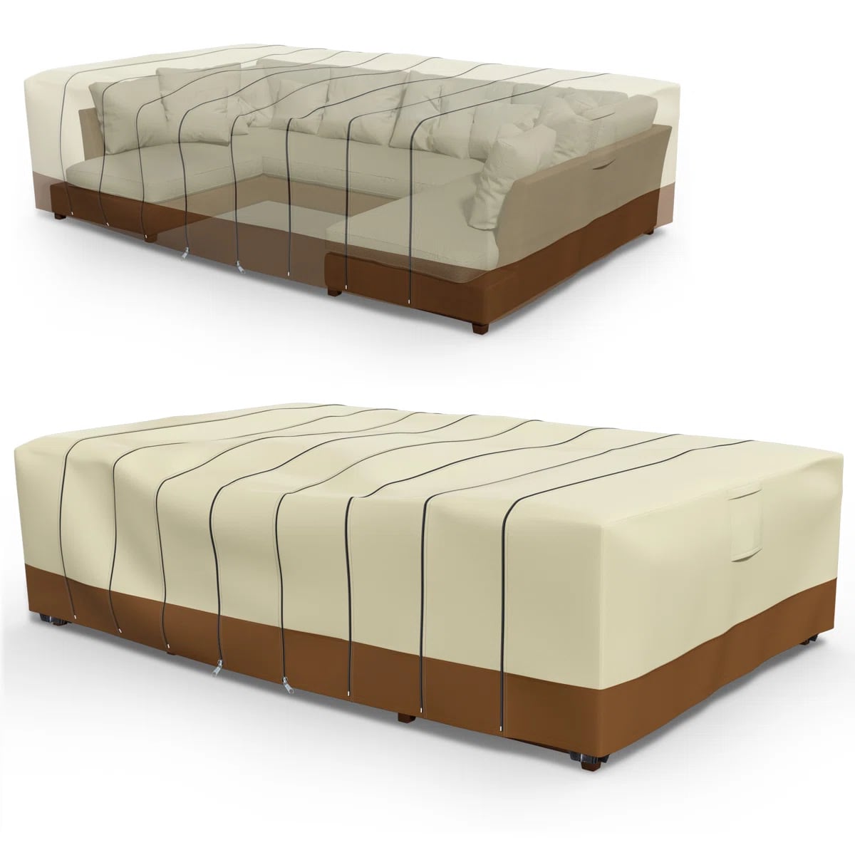ผ้าคลุมโซฟาเข้ามุมกลางแจ้งกันน - Outdoor Furniture Table บทวิจารณ์และราคา