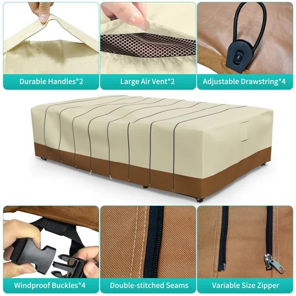 ผ้าคลุมโซฟาเข้ามุมกลางแจ้งกันน - Outdoor Furniture Table บทวิจารณ์และราคา