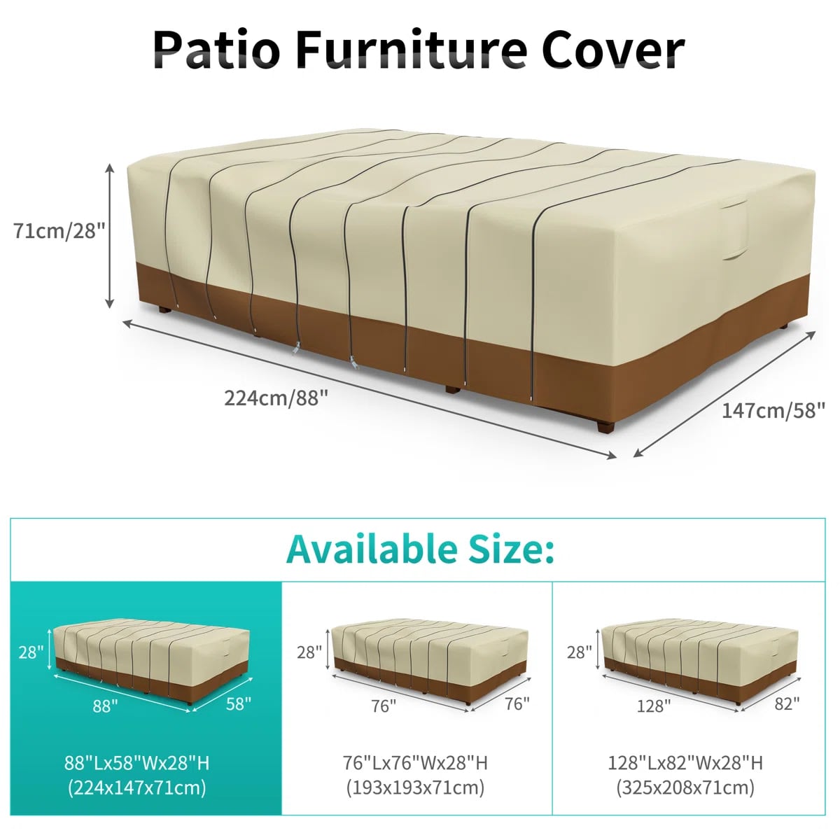 ผ้าคลุมโซฟาเข้ามุมกลางแจ้งกันน - Outdoor Furniture Table บทวิจารณ์และราคา