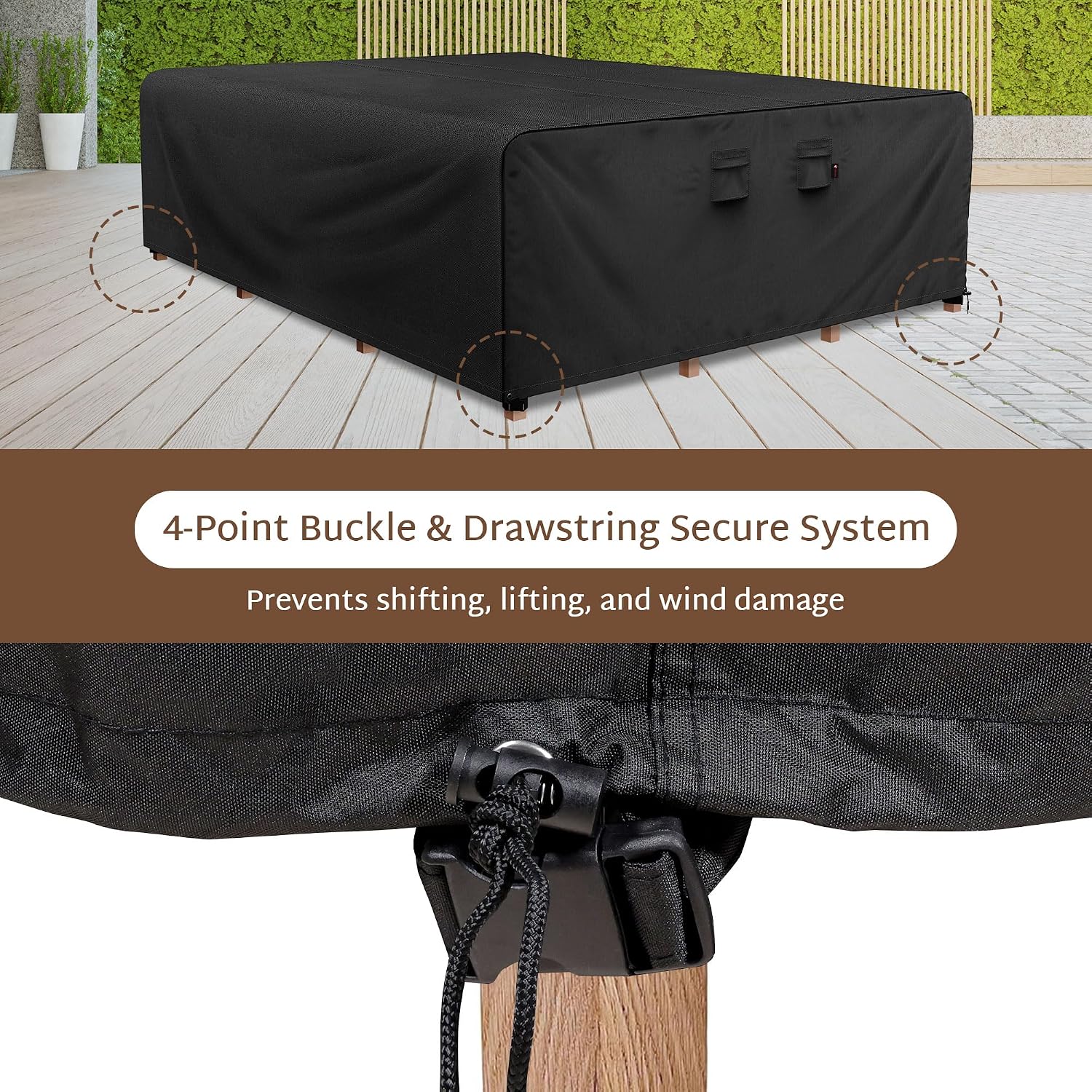 ผ้าคลุมโต๊ะกลางแจ้งแบบสี่เหลี่ - Outdoor Furniture Weatherproof บทวิจารณ์และราคา