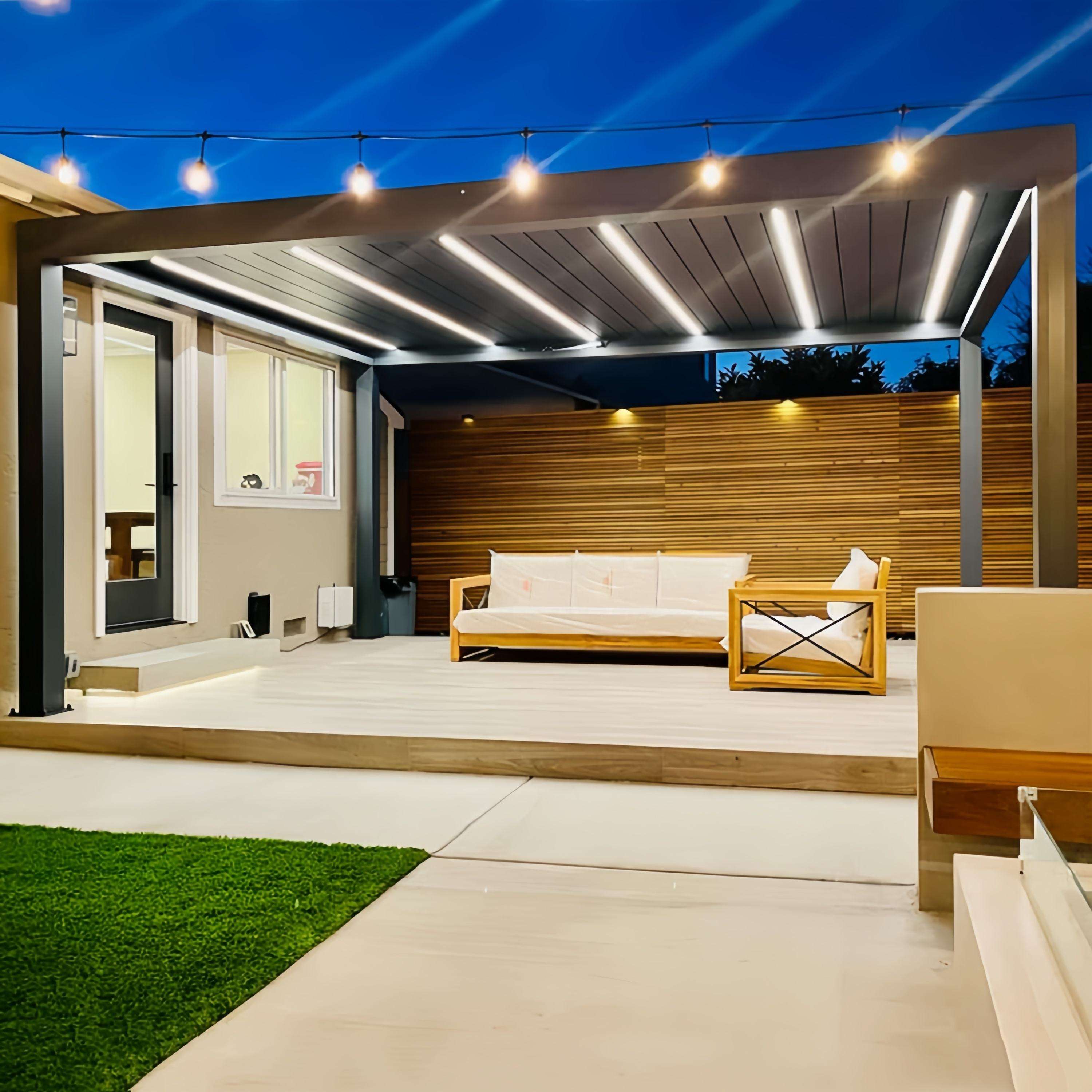 ศาลาทรงสี่เหลี่ยมผืนผ้าอลูมิเน - Outdoor Furniture Gazebo บทวิจารณ์และราคา