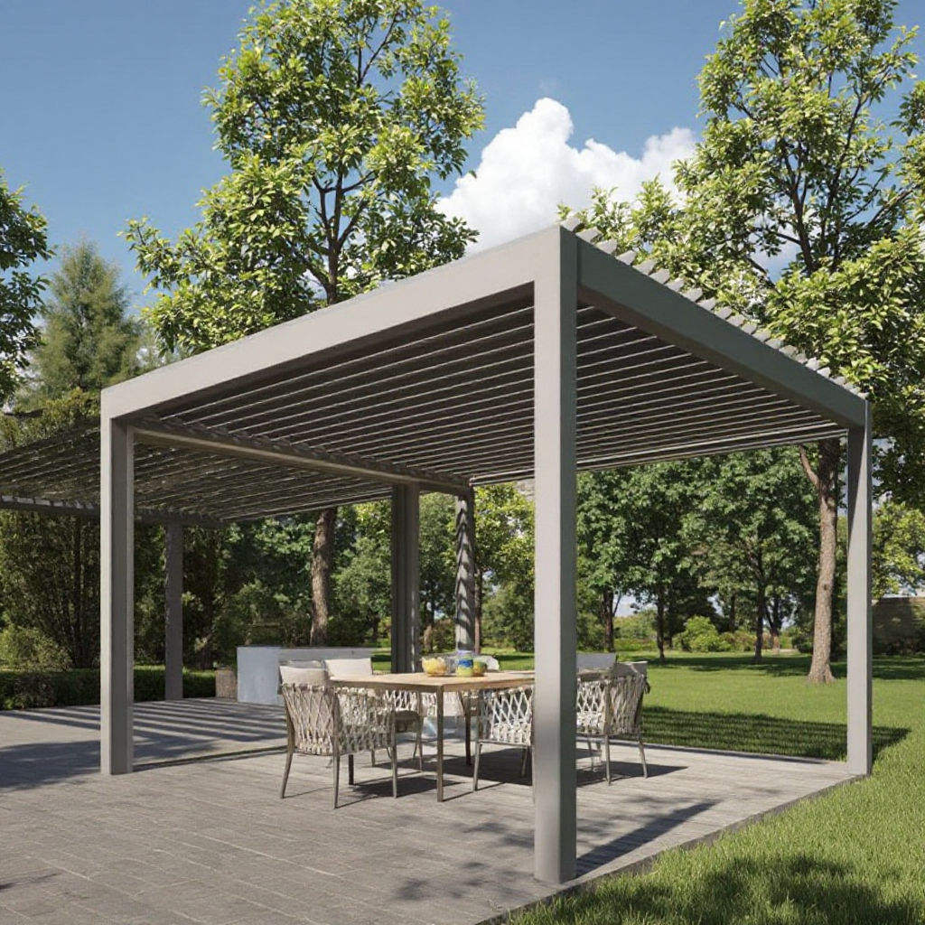 ศาลาพักผ่อนกลางแจ้งกันสนิมอย่า - Outdoor Furniture Gazebo บทวิจารณ์และราคา