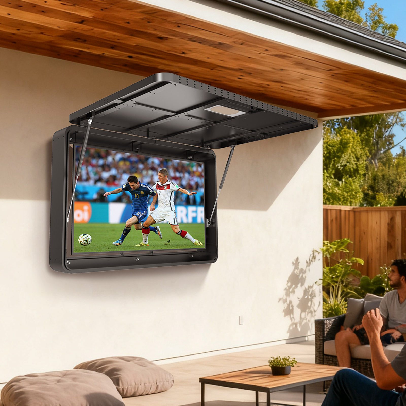 ตู้ครอบทีวีกลางแจ้งโลหะขนาด 55 - Outdoor Furniture Weatherproof บทวิจารณ์และราคา