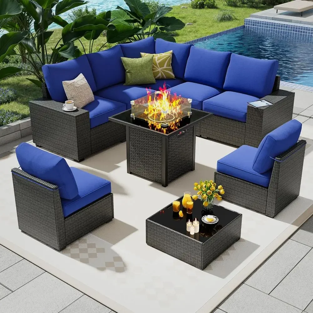 ชุดเฟอร์นิเจอร์สำหรับพื้นที่กล - Outdoor Furniture Fire Pit Set บทวิจารณ์และราคา
