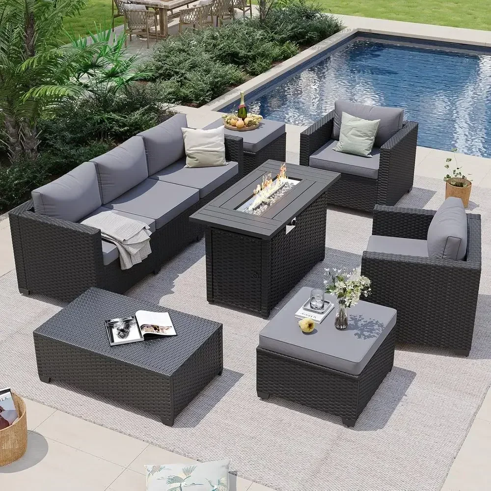 ชุดเฟอร์นิเจอร์สำหรับพื้นที่กล - Outdoor Furniture Fire Pit Set บทวิจารณ์และราคา